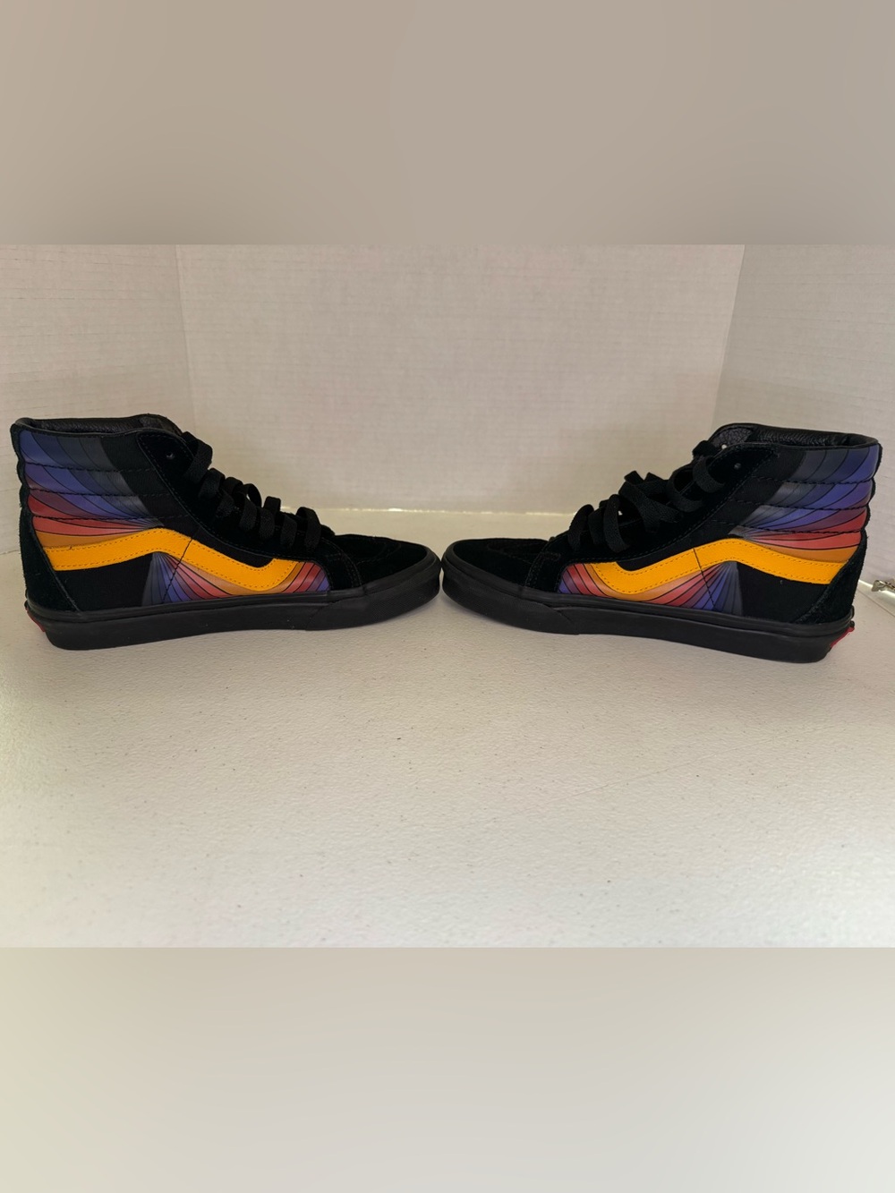 Vans OTW Sk8 Hi-Men 5.5/Women 7-Reissue Refract-Black Suede-Sunset Burst- 721356 - Picture 2 of 7